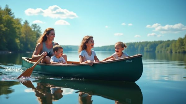 Partagez des moments inoubliables en canoë sur l'Isle en famille