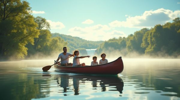 Partagez des moments inoubliables en canoë sur l'Isle en famille